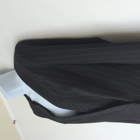 BCBGMaxAzria | Double-Breasted Blazer Jacket Dress, Black Pinstripe - Picture 7 of 11